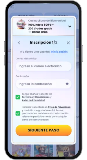 Registra una cuenta